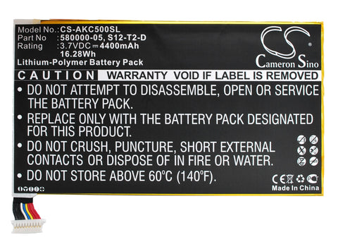Amazon KC5,KindleFireHD2013,KindleFireHD3rd,KindleFireHD73rd,KindleHDX7.0,P48WVB4; P/N:26S1001-A1(1ICP4/82/138),26S1005,26S1005-S,58-000055,58-000055(1ICP4/82/138),S12-T2-D Battery