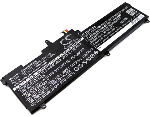 Asus GL702,GL702V,GL702VM,GL702VM-1A,GL702VM-DB71,GL702VM-DB74,GL702VM-GB031T,GL702VM-GB032T,GL702VM-GC004T,GL702VM-GC010T,GL702VM-GC017T,GL702VM-GC020T,GL702VM-GC035T,GL702VM-GC100T,GL702VM-GC102D,GL702VM-GC279T,GL702VM-GC280T,GL702VM-GC301T,GL702VS,GL702VS-1A,GL702VS-1C,GL702VSK-R,GL702VT,GL702VT-1A,GL702VT-GC018T,GL702VT-GC023T,GL702VT-GC024T,GL702VT-GC025T,GL702VT-GC033T,GL702VT-GC057T,GL702VT-GC061T,GL702VT-GC090TC,GL702VT-GC109T,ROGStrixGL702VS,ROGStrixGL702VT; P/N:0B200-02070000,C41N1541 Battery