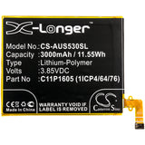 New 3000mAh Battery for Asus ZenFone 3 Deluxe; P/N:C11P1605 (1ICP4/64/76)