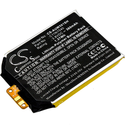 Asus WI501Q,WI501QF,ZenWatch2WI501QF; P/N:0B200-01630100,C11N1540 Battery