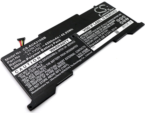 Asus UX31LA-0132A4500U,UX31LA-0161A4200U,UX31LA-C4018H,UX31LA-C4026H,UX31LA-C4078H,UX31LA-DS71T,UX31LA-R5017H,UX31LA-R5017P,UX31LA-R5031H,UX31LA-UH51T,UX31LA-US51T,UX31LA-XH51T,Zenbook UX31LA; P/N:C32N1301 Battery