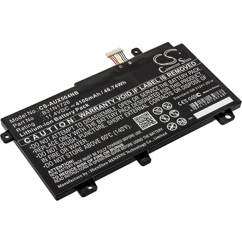 Asus FX504,FX504G,FX504GD,FX504GE,FX504GE-DM040T,FX504GE-DM043T,FX504GE-DM122T,FX504GE-DM176T,FX504GE-E4012T,FX504GE-E4031T,FX504GE-E4078T,FX504GE-E4100,FX504GE-E4366T,FX504GE-EN088T,FX504GE-EN300T,FX504GM,FX505,FX505GE,FX80,FX80G,FX80GD,FX80GD8750-1,FX80GE,FX80GE8750-1,FX80GM,TUF FX504,TUF FX504 GE; P/N:0B200-02910000,B31N1726 Battery