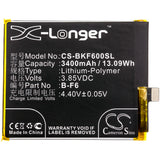 New 3400mAh Battery for VIVO NEX,Nex Dual Display,V1821; P/N:B-F6