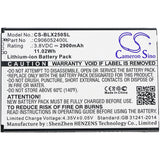 New 2900mAh Battery for BLU E050,E050U,Energy X2; P/N:C906052400L