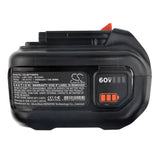 New 2500mAh Battery for Black & Decker  60V MAX Blower,60V MAX POWERSWAP 20 Cordless ,60V MAX trimmer,CM2060C,LHT360,LHT360C,LHT360CFF,LHT360CFF 60V MAX Hedge Trimme,LST560,LSW60,LSW60C; P/N: LBX1560
