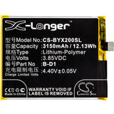 New 3150mAh Battery for BBK VIVO X20A,VIVO X20A Dual SIM,VIVO X20A Dual SIM TD-LTE; P/N:B-D1