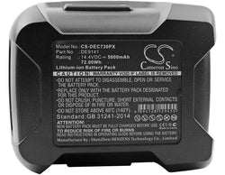 Replacement Battery Batteries For DEWALT DW984K 2 CS DEC730PX 5000 mAh 5.0 ah