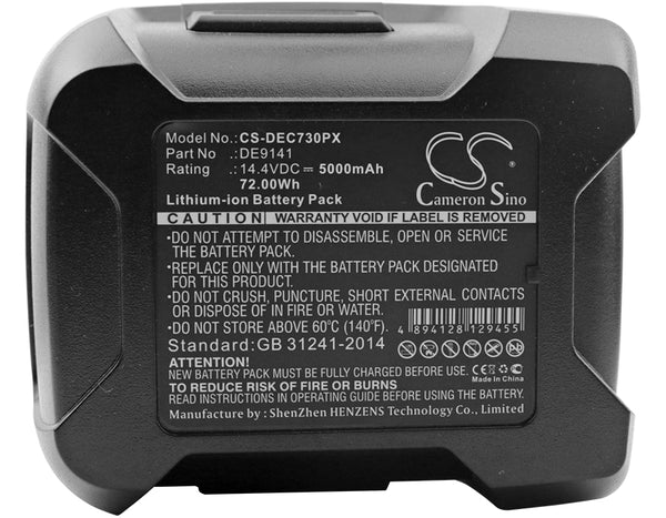 Replacement Battery Batteries For DEWALT DW984K 2 CS DEC730PX 5000 mAh 5.0 ah