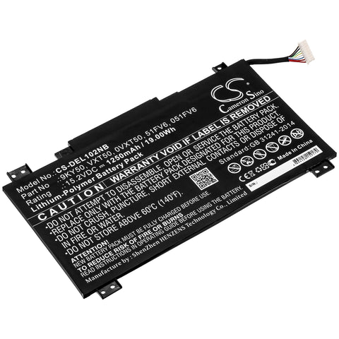 DELL Latitude 10 STE2; P/N:051FV6,0VXT50,51FV6,9KY50,VXT50 Battery