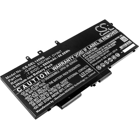 DELL Latitude 14 5491,Latitude 15 5591,Latitude 5280,Latitude 5290,Latitude 5480,Latitude 5490,Latitude 5495,Latitude 5580,Latitude 5590,Precision 3520,Precision 3530; P/N:0DY9NT,451-BBZG,5YHR4,DY9NT,GJKNX Battery