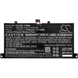 New 3750mAh Battery for DELL Latitude 5175; P/N:1MCXM,G3JJT,PKG3N