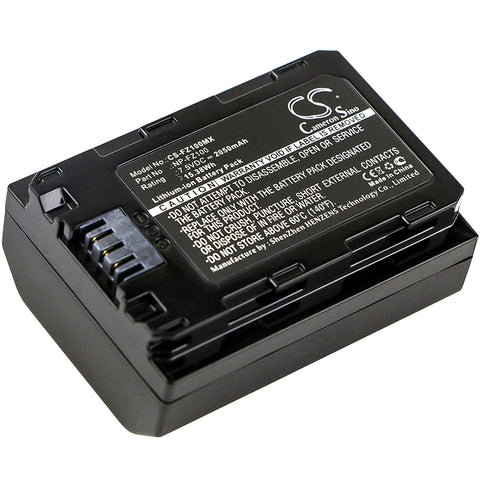 Sony A7 Mark 3,A7R Mark 3,Alpha a7 III,Alpha a7R III,Alpha A9,ILCE-7M3,ILCE-7M3K,ILCE-7RM3; P/N:NP-FZ100 Battery