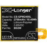 New 2700mAh Battery for Google Pixel 2 Muski,Pixel 2B; P/N:35H00272-00M,35H00272-01M,BG2W