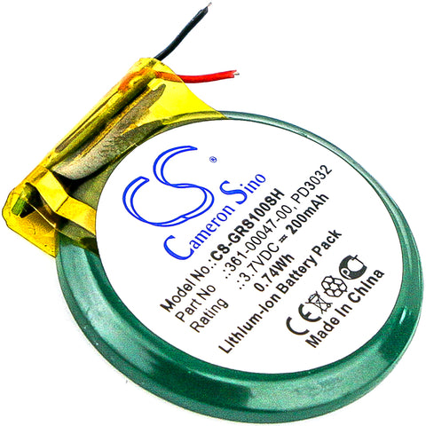 Garmin Approach S1,Forerunner 110,Forerunner 210,Forerunner 210W,Forerunner 610,Forerunner S1,Forerunner S1W; P/N:361-00047-00,PD3032 Battery