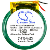 New 200mAh Battery for Garmin Approach S1,Forerunner 110,Forerunner 210,Forerunner 210W,Forerunner 610,Forerunner S1,Forerunner S1W; P/N:361-00047-00,PD3032