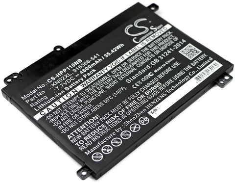 HP Pavilion 11M,Pavilion 11M-AD000,Pavilion 11M-AD013DX; P/N:916366-541,916809-855,HSTNN-IB7R,HSTNN-UB7F,KN02XL,TPN-W124 Battery