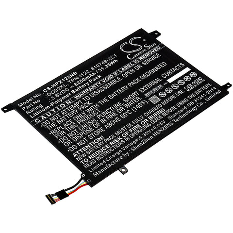 HP K2N76PA,K2N77PA,K5C45PA,K5C46PA,Pavilion X2 10,Pavilion X2 10-J013TU,Pavilion X2 10-J014TU,Pavilion X2 10-J024TU,Pavilion X2 10-J025TU,Pavilion X2 10-N013DX,Pavilion X2 10-N013DX Converti,Pavilion X2 10-N030CA; P/N:810749-2C1,810749-421,B10985-005,DO02XL,ENP3182B3L1-ID0RIT,HSTNN-DB7E,HSTNN-LB6Y,TPN-I121,TPN-I122 Battery