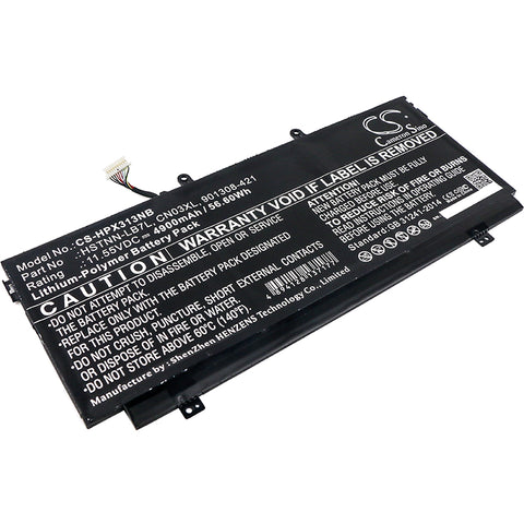 HP Spectre X360 13-AB001,Spectre X360 13-AB099,Spectre X360 13-AC033DX,Spectre X360 13T-AB000; P/N:859026-421,901308-421,901345-855,CN03XL,HSTNN-LB7L,SH03XL Battery