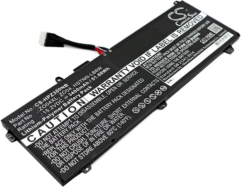 HP Zbook Studio G3; P/N:808396-421,808450-001,HSTNN-C88C,HSTNN-LB6W,ZO04,ZO04XL Battery