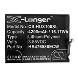New 4200mAh Battery for Huawei  Honor X10,Honor X10 5G,TEL-AN00,TEL-AN00a,TEL-TN00; P/N: HB476586ECW