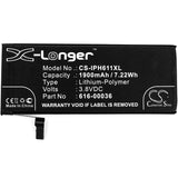 Battery for Apple iPhone 6s A1691, A1633, A1688, A1700; P/N: 616-00036