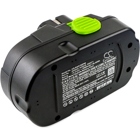  Power Tools Battery for Kawasaki 19.2V Unisource, 69007, 691034, 691235, 691240, 691306 (2000mAh)