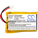 New 190mAh Battery for KOAMTAC KDC-100,KDC-200; P/N:02-980-8680,KDC-BAT100