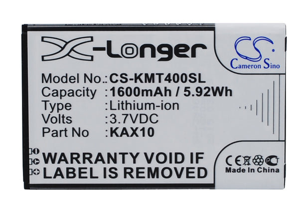 KAZAM Trooper X4.0; P/N:KAX10,KAX10MXJAK038738,KAX40 Battery