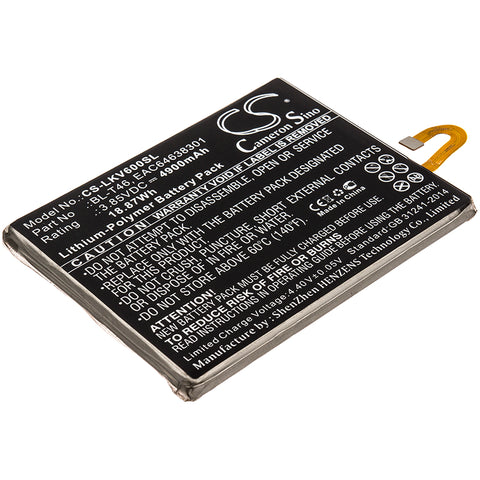LG LMV600AM,LMV600QM,LMV600TM2X,LMV600TML,LMV600VM,LMV605N,V60,V60 ThinQ,V60 ThinQ 5G,V600QM5,V600QM6,V600VM; P/N:BL-T46,EAC64638301 Battery