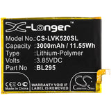 New 3000mAh Battery for Lenovo K5s,K5s TD-LTE Dual SIM,PADL0006CN; P/N:BL295