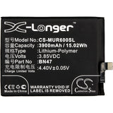 New 3900mAh Battery for Xiaomi M1805D1SC,M1805D1SE,M1805D1SG,M1805D1ST,Mi A2 Lite,Mi A2 Lite Premium Edition Glo,Mi A2 Lite Premium Edition Glo,Redmi 6 Pro,Redmi 6 Pro Premium Edition Du; P/N:BN47