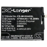New 4750mAh Battery for Xiaomi 2016001,2016002,2016007,Hydrogen,Max,Mi Max Dual SIM,Mi Max Dual SIM TD-LTE; P/N:BM49