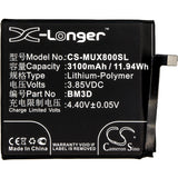 New 3100mAh Battery for Xiaomi M1805E2A,Mi 8 SE,Mi 8 SE Standard Dual SIM,Mi 8 SE Standard Dual SIM TD-L,Sirius; P/N:BM3D