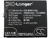New 3400mAh Battery for MeiZu M686,M686C,M686G,M686Q,M96,Pro 6 Plus,Pro 6 Plus Dual,Pro 6 Plus Dual SIM; P/N:BT66