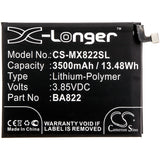 New 3500mAh Battery for MeiZu M1822,M822H,M822Q,Note 8; P/N:BA822
