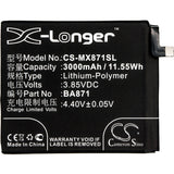 New 3000mAh Battery for MeiZu 15 Lite,M15; P/N:BA871