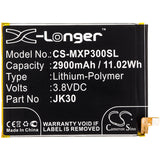 New 2900mAh Battery for Motorola Moto P30; P/N:JK30