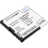 1000mAh Battery for Dr.Tech IP-88,Explay Q232, Q233,Fly IQ4405,Nokia N85, N86, C7, C7-00, X7, X7-00, 701, T7