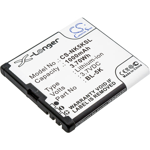 1000mAh Battery for Dr.Tech IP-88,Explay Q232, Q233,Fly IQ4405,Nokia N85, N86, C7, C7-00, X7, X7-00, 701, T7