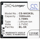 1000mAh Battery for Dr.Tech IP-88,Explay Q232, Q233,Fly IQ4405,Nokia N85, N86, C7, C7-00, X7, X7-00, 701, T7