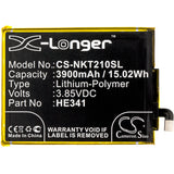 New 3900mAh Battery for Nokia 2.1,TA-1029; P/N:HE338,HE341