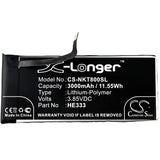 New 3000mAh Battery for Nokia 8 Sirocco,8 Sirocco Global Dual SIM,8 Sirocco Global TD-LTE,HMD Avatar; P/N:HE333