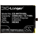 New 3300mAh Battery for Nokia 8.1,TA-1119,TA-1128; P/N:HE362,HE363,HE377