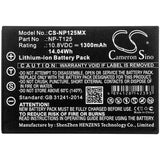 New 1300mAh Battery for Fujifilm GFX 50S,Medium Format GFX; P/N:NP-T125