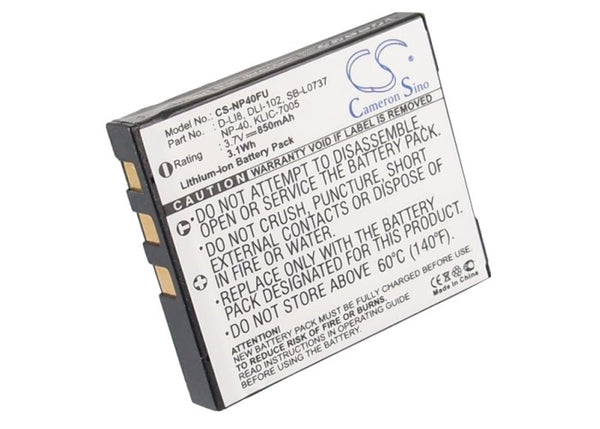 BenQ DC X600, X600, Braun D808, Easypix DVC5308, DVC5308HD, S530, SDV1200, TS530, V600, VX600, VX6330, VX1400, VX1400HD