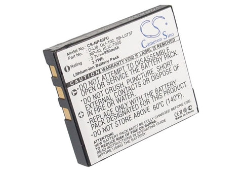 BenQ DC X600, X600, Braun D808, Easypix DVC5308, DVC5308HD, S530, SDV1200, TS530, V600, VX600, VX6330, VX1400, VX1400HD