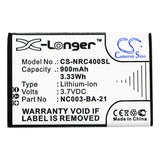 New 900mAh Battery for Nolan B4 RCS Kits; P/N:NC003-BA-21