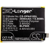 New 3600mAh Battery for Oneplus 6T,A6010,A6013; P/N:BLP685