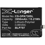 New Replacement 3950mAh Battery for OPPO A72 5G,A73 5G,CPH2161,PDYM20; P/N:BLP797