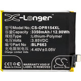New 3350mAh Battery for OPPO CPH1835,PACM00,PACT00,R15,R15 Dual SIM,R15 Dual SIM TD-LTE; P/N:BLP663